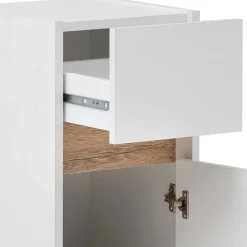 Wohnen 31x85x33 Bad Unterschrank mit Tür & Schublade - Etravia