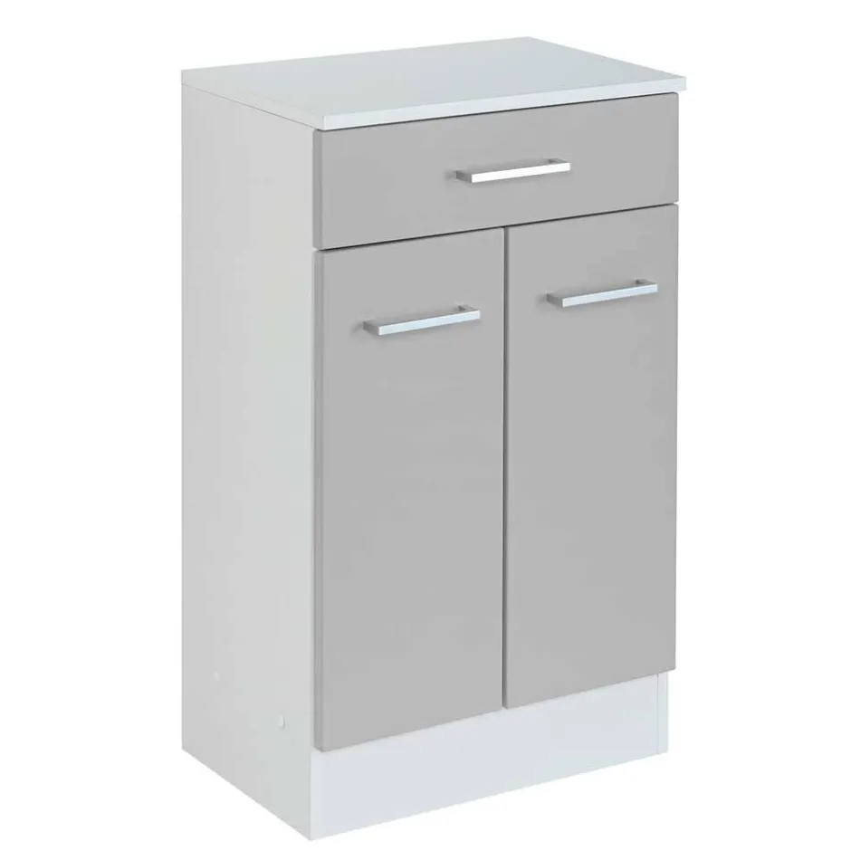 Wohnen 50x84x35 Bad Vertiko in Hellgrau - Girios