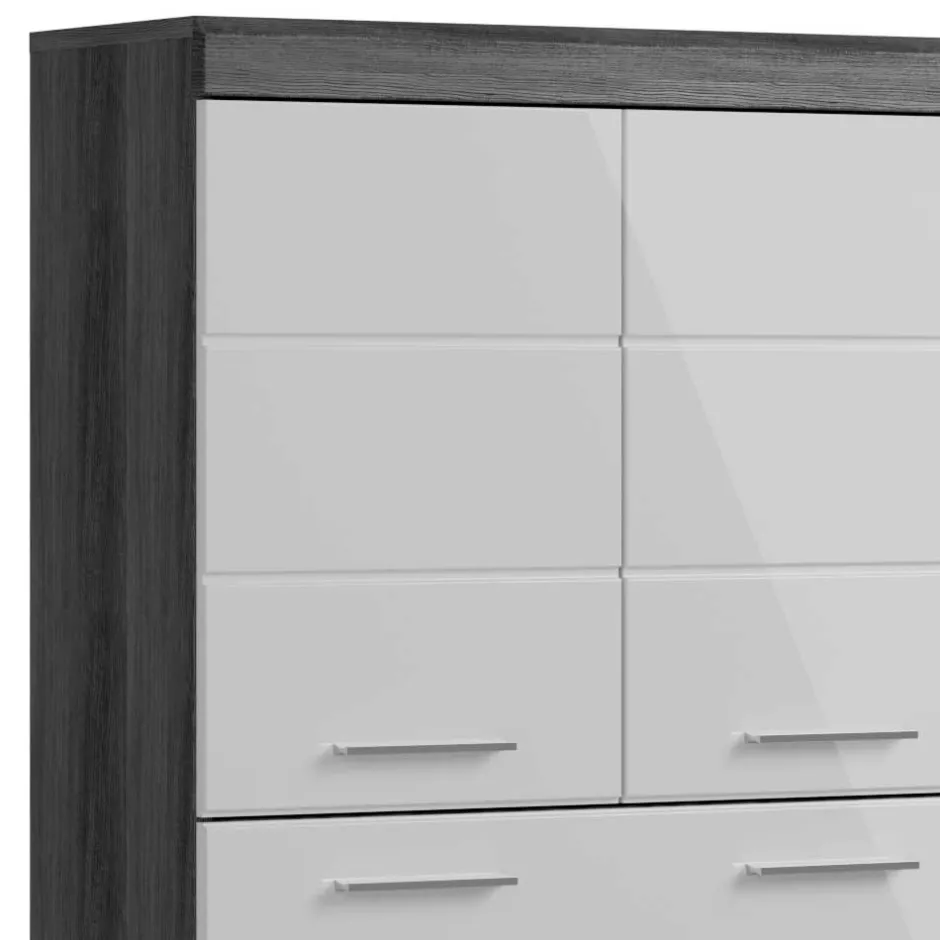 Wohnen 74x141x31 Badezimmer Highboard mit 4 Türen & Schublade - Nancys