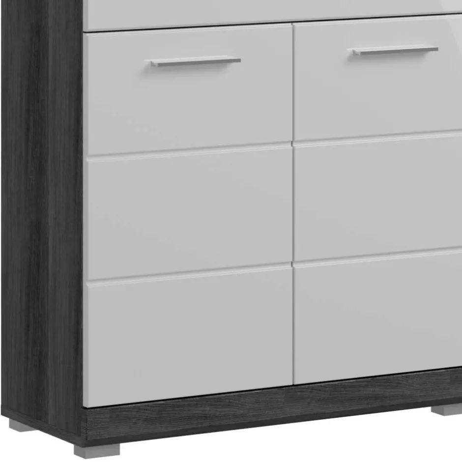 Wohnen 74x141x31 Badezimmer Highboard mit 4 Türen & Schublade - Nancys