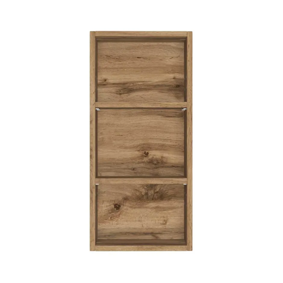 Wohnen 30x64x18 Badezimmer Hängeregal mit drei Fächern - Lemnas