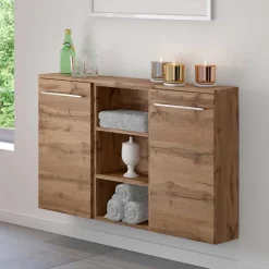 Wohnen 90x66x20 Badschrank in Dekor Wildeiche - Lemnas