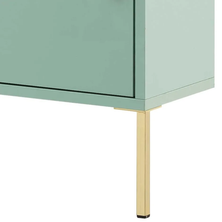 Wohnen 31x131x22 Badschrank in Mintgrün & Gold - Aparcian