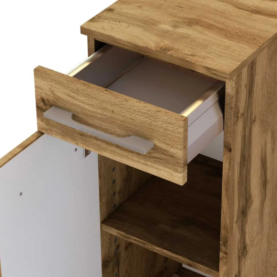 Wohnen 30x79x35 Bad-Unterschrank mit einer Schublade - Lemnas