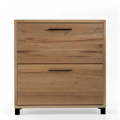 Wohnen 83x87x28 Balkeneiche Schuhkommode mit zwei Klappen - Alsbetas