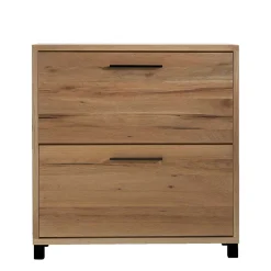 Wohnen 83x87x28 Balkeneiche Schuhkommode mit zwei Klappen - Alsbetas