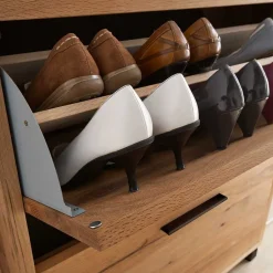 Wohnen 83x87x28 Balkeneiche Schuhkommode mit zwei Klappen - Alsbetas