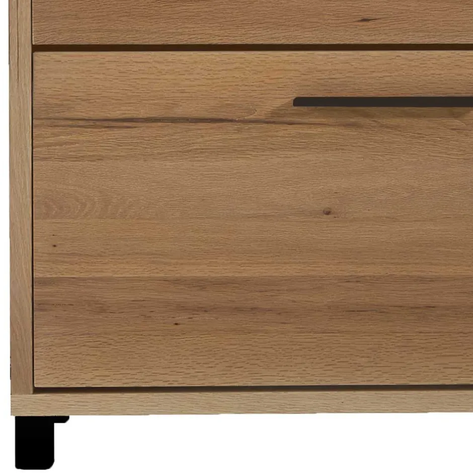 Wohnen 83x87x28 Balkeneiche Schuhkommode mit zwei Klappen - Alsbetas