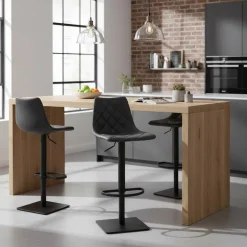 43x110x50 Barhocker mit Lehne in Schwarz - Speranza^Wohnen Clearance