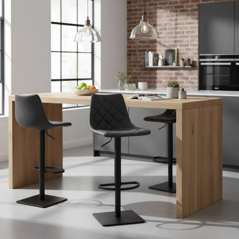 43x110x50 Barhocker mit Lehne in Schwarz - Speranza^Wohnen Clearance