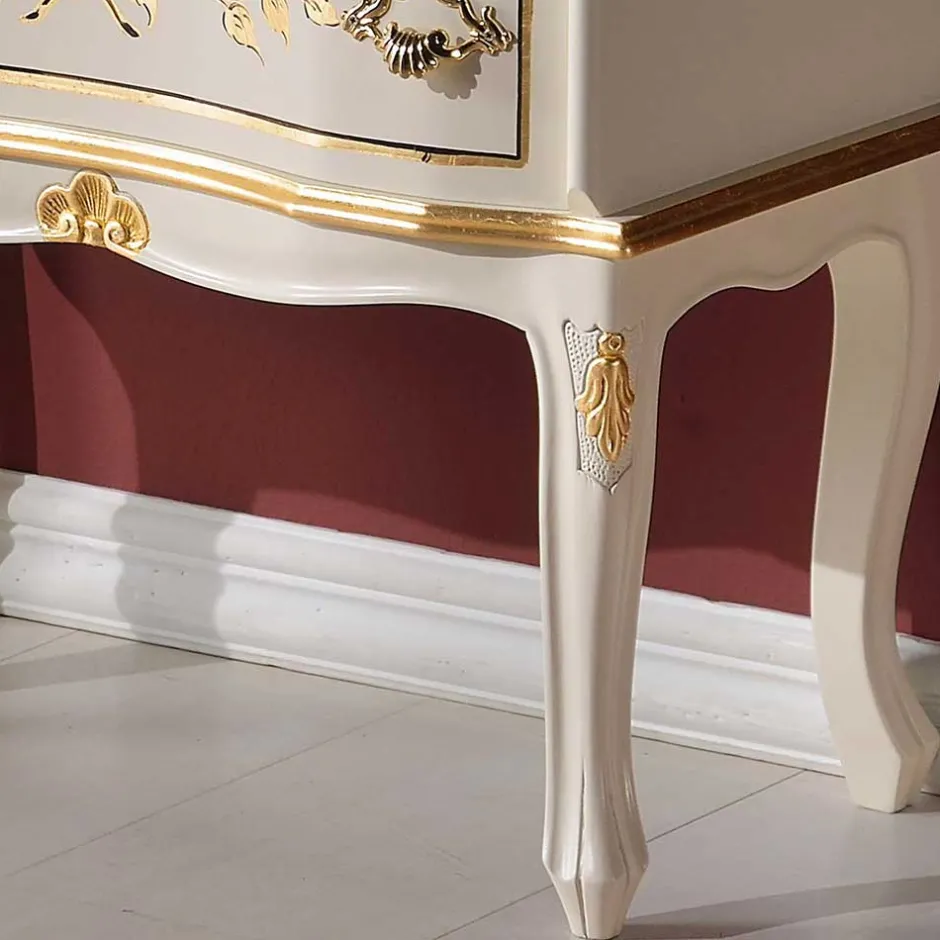 Wohnen 58x80x31 Barock Kommode mit drei Schubladen - Iviada