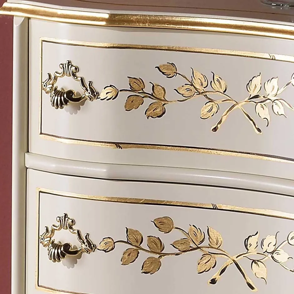 Wohnen 58x80x31 Barock Kommode mit drei Schubladen - Iviada