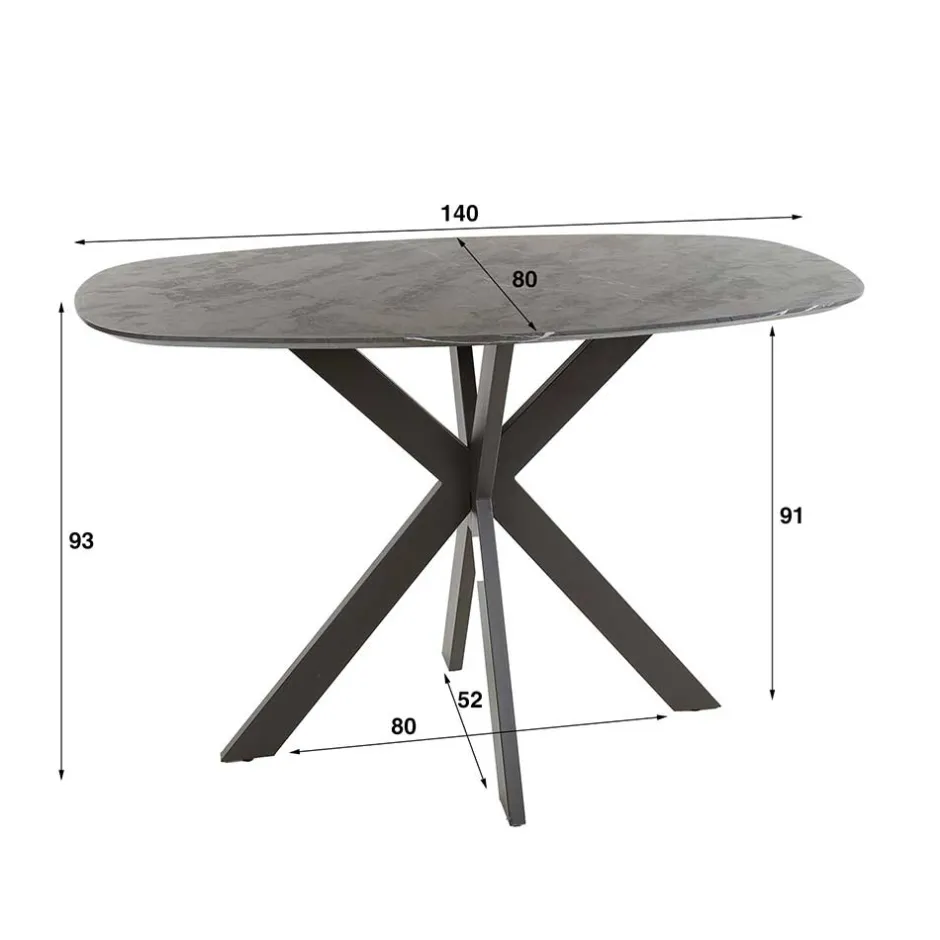 Wohnen 140x93x80 Bartisch in Bootsform - Yonella