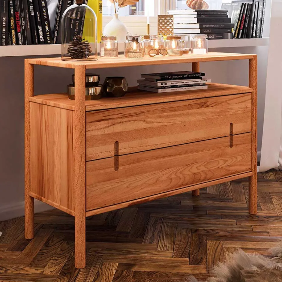 Wohnen 108x84x46 Breite Hochkommode mit Fach - Indrya