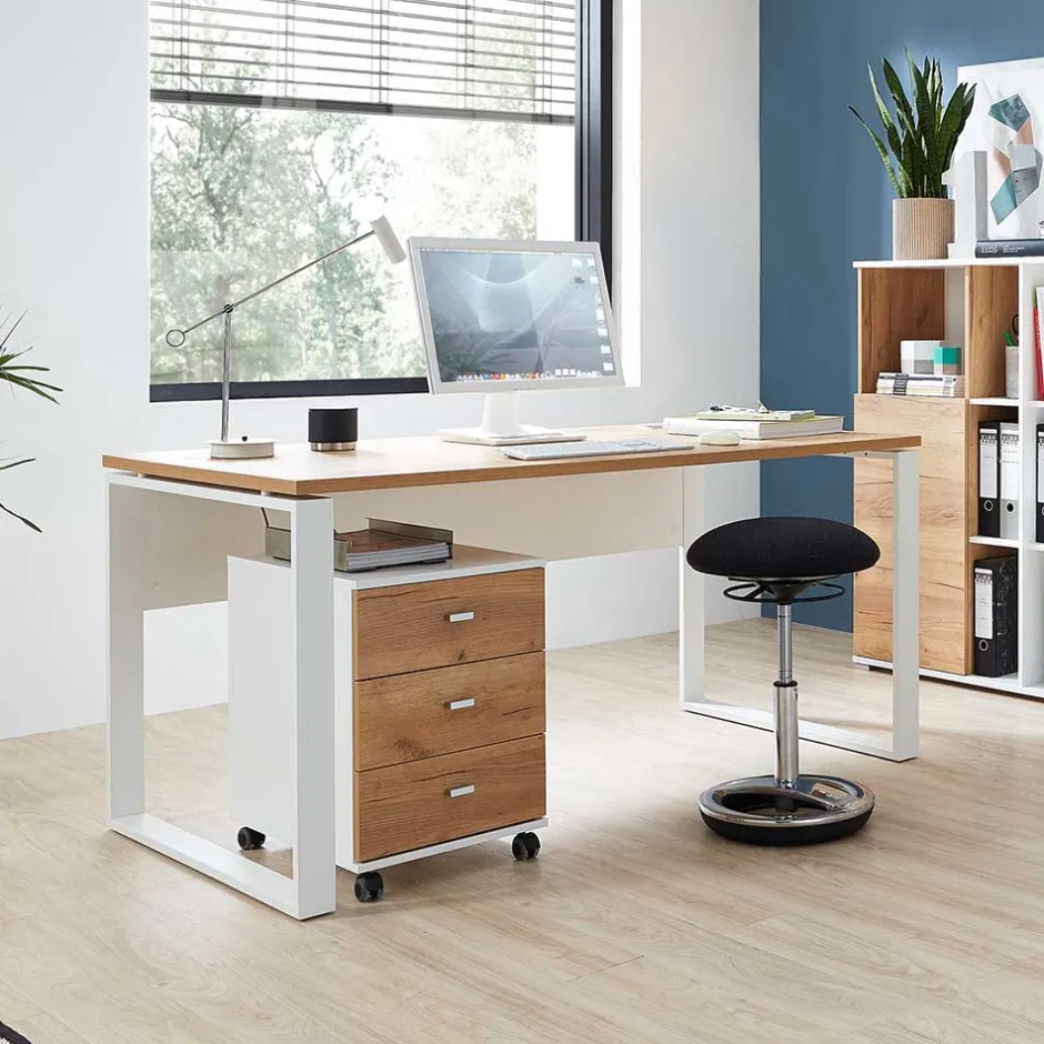 Wohnen 158x75x79 Büro Arbeitstisch zweifarbig - Situatica