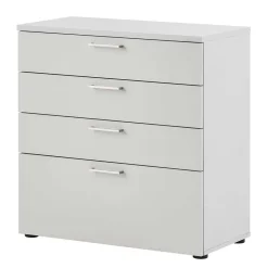 Wohnen 80x84x41 Büro Kommode in Lichtgrau - Bowsla