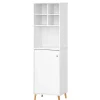 Wohnen 51x185x41 Büro Regal Schrank in Weiß - Obtin