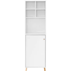 Wohnen 51x185x41 Büro Regal Schrank in Weiß - Obtin
