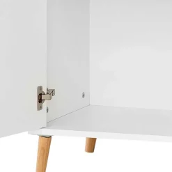 Wohnen 51x185x41 Büro Regal Schrank in Weiß - Obtin