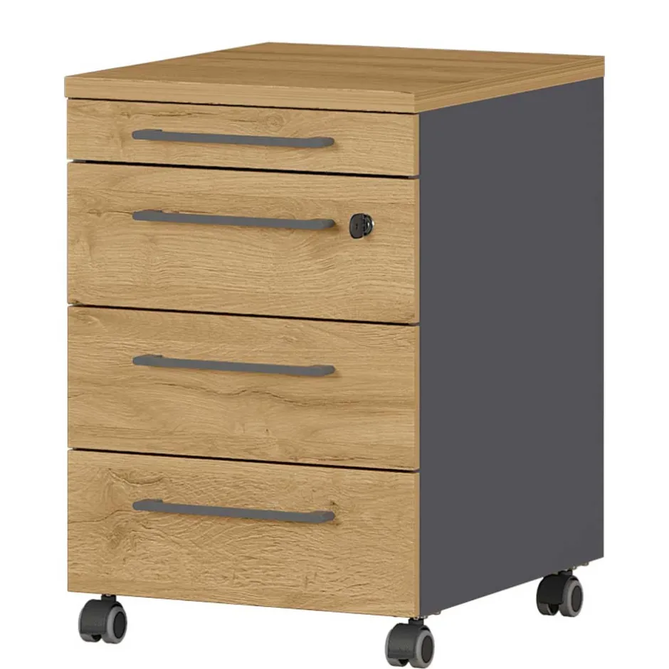 42x61x49 Büro Rollcontainer mit Utensilienfach - Ovgunia^Wohnen Sale