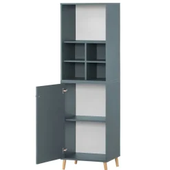 51x185x41 Büroschrank mit 5 Fächern & Tür - Baiamare^Wohnen New