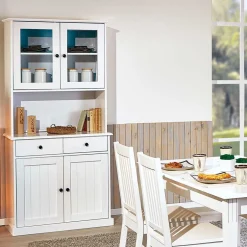 Wohnen 90x191x45 Buffetschrank im modernen Country Look - Vatina I