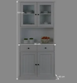 Wohnen 90x191x45 Buffetschrank im modernen Country Look - Vatina I