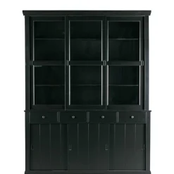 Wohnen 166x215x48 Buffetschrank in Schwarz Kiefer - Nariosca