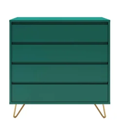 Wohnen 90x90x40 cm 4 Schubladen Kommode in Grün - Ricriava