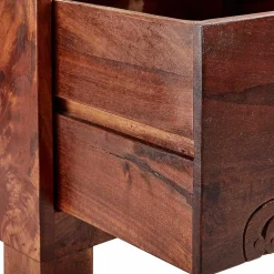 30x85x30 cm Akazie Hochkommode mit Schnitzerei - Welina^Wohnen Hot