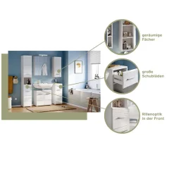 60x70x18 cm Bad Spiegelschrank 3-türig - Whale^Wohnen Online