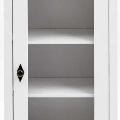 55x149x35 cm Badezimmer Vitrine in Weiß & Grau - Mirandesca^Wohnen