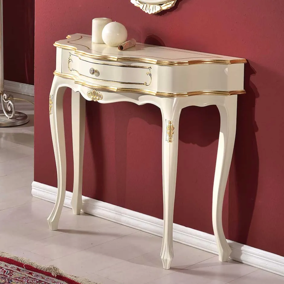 88x75x34 cm Barock Konsolentisch halbrund - Iviada^Wohnen Clearance