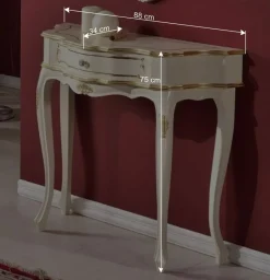 88x75x34 cm Barock Konsolentisch halbrund - Iviada^Wohnen Clearance