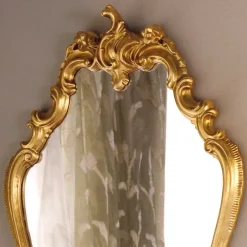 Wohnen 55x92x8 cm Barock Wandspiegel in Gold - Motiz