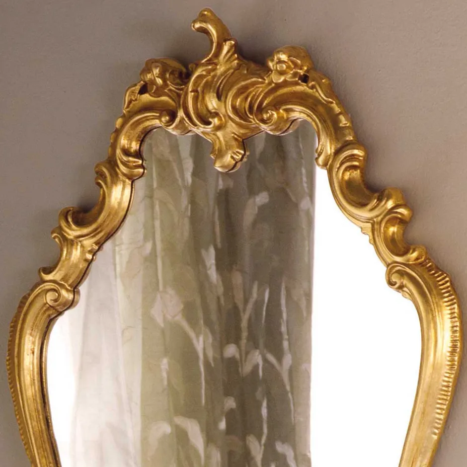 Wohnen 55x92x8 cm Barock Wandspiegel in Gold - Motiz