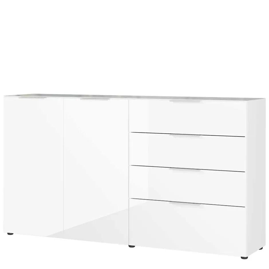 184x101x42 cm Design Sideboard mit Glas Beschichtung - Daven^Wohnen