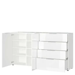 184x101x42 cm Design Sideboard mit Glas Beschichtung - Daven^Wohnen