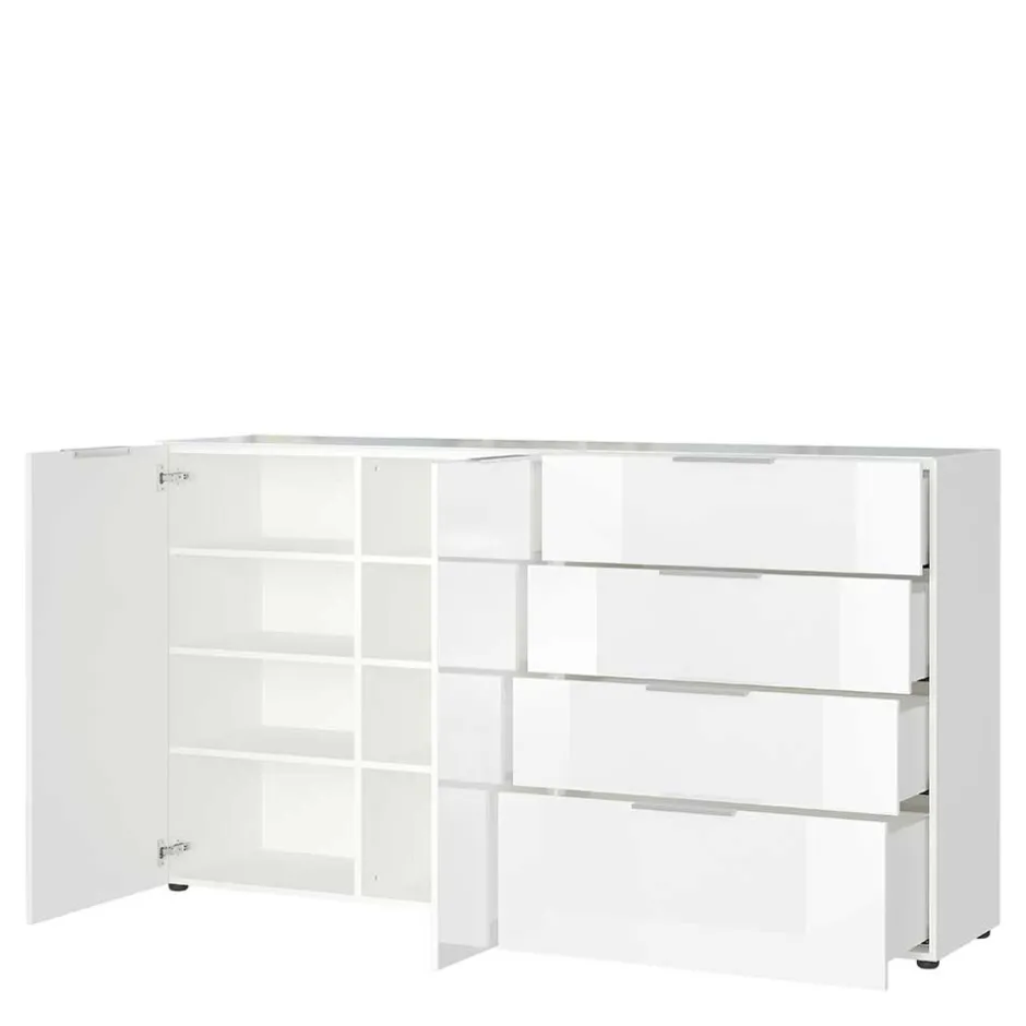 184x101x42 cm Design Sideboard mit Glas Beschichtung - Daven^Wohnen