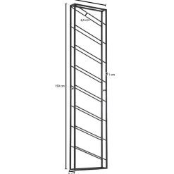 Wohnen 36x150x8 cm Flaschenregal für die Wandmontage - Cacassa