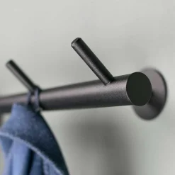 55x8x13 cm Garderobe aus Stahl in Schwarz - Yanathon^Wohnen Clearance