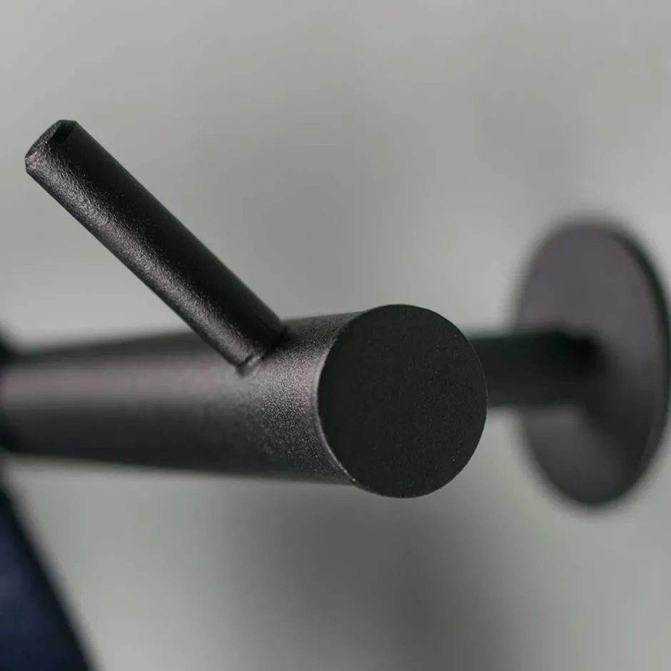 55x8x13 cm Garderobe aus Stahl in Schwarz - Yanathon^Wohnen Clearance