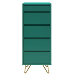 45x110x40 cm Grüne Hochkommode mit Spiegel - Ricriava^Wohnen Clearance