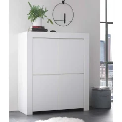 110x140x42 cm Highboard in Weiß lackiert - Mikes^Wohnen New