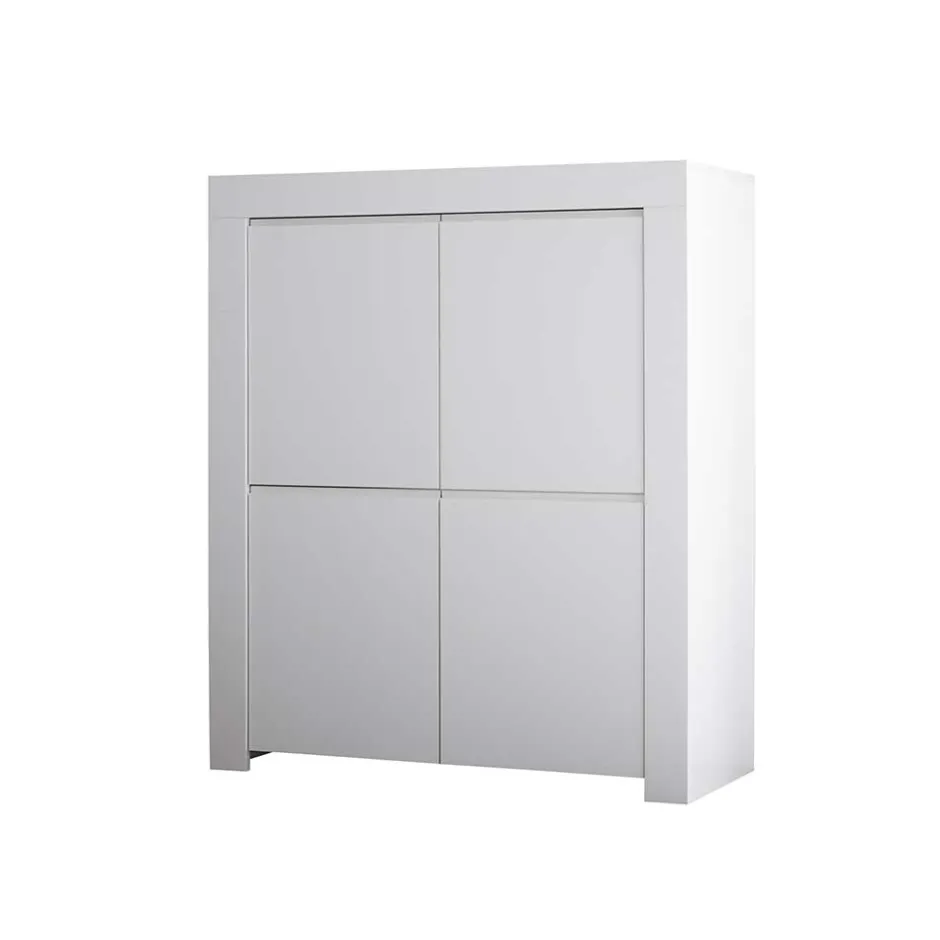 110x140x42 cm Highboard in Weiß lackiert - Mikes^Wohnen New