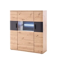 120x134x37 cm Highboard mit drei Türen - Vecenda^Wohnen Outlet