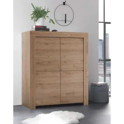 Wohnen 110x140x42 cm Highboard 4-türig - Karika