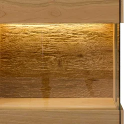 Wohnen 43x169x33 cm Hängevitrine aus Wildeiche - Obinson