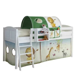 96x118x206 cm Kinder Hochbett aus weißer Kiefer - Moto^Wohnen Online