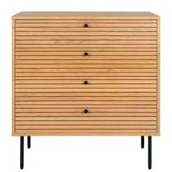 Wohnen 80x85x40 cm Kommode in Eiche Natur Furnier - Virona